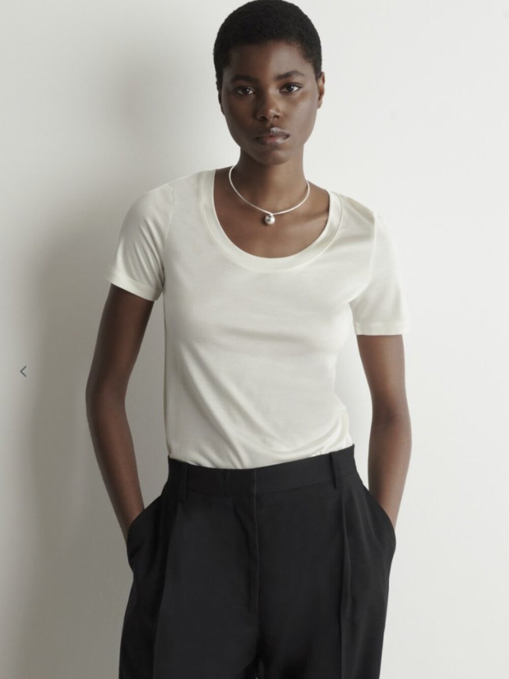 NWT COS SLIM SILK T-SHIRT XS